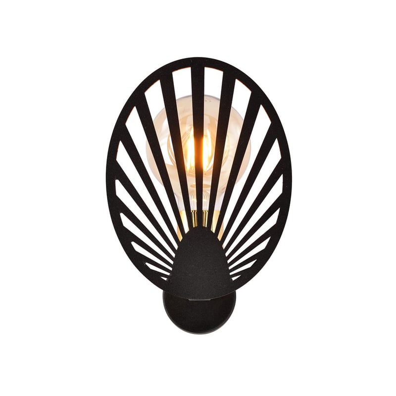Kinkiet ścienny Talia czarny 1xE27x15W wym: 22,5 x 16 cm metal IP20 Emibig