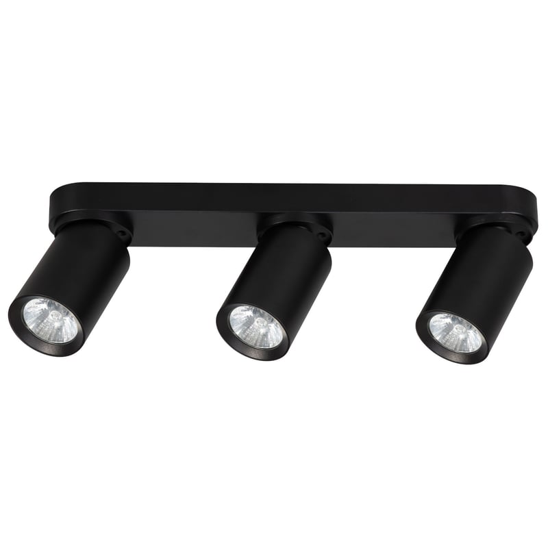 Reflektor sufitowy spot natynkowy Flex listwa czarny 3xGU10x10W wym: 9 x 38 x 6 cm metal Alfa