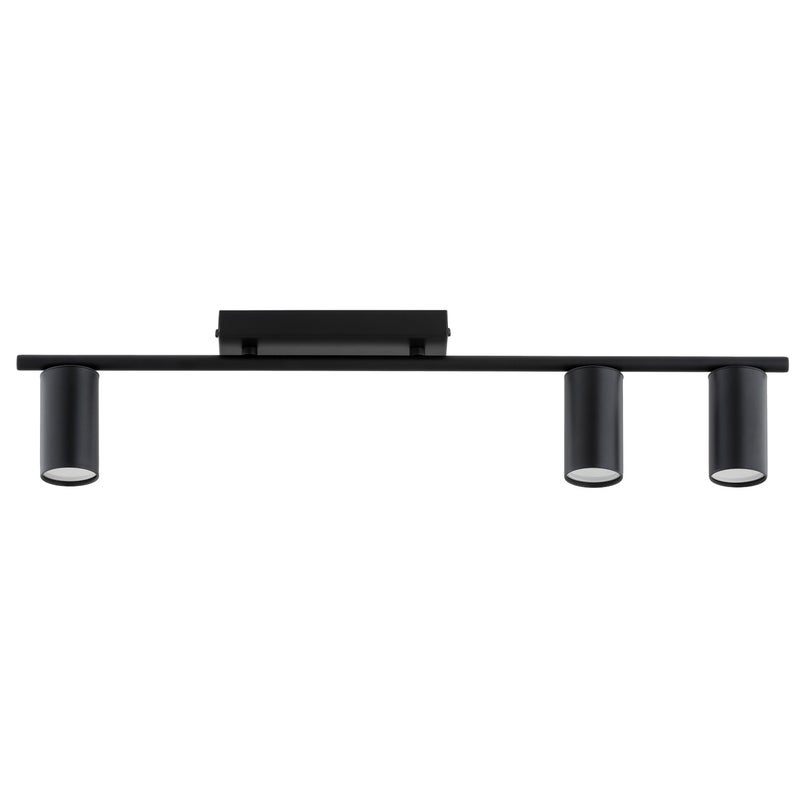 Reflektor sufitowy spot natynkowy Kanon listwa czarny 3xGU10x10W wym: 15 x 68 x 6 cm metal Alfa