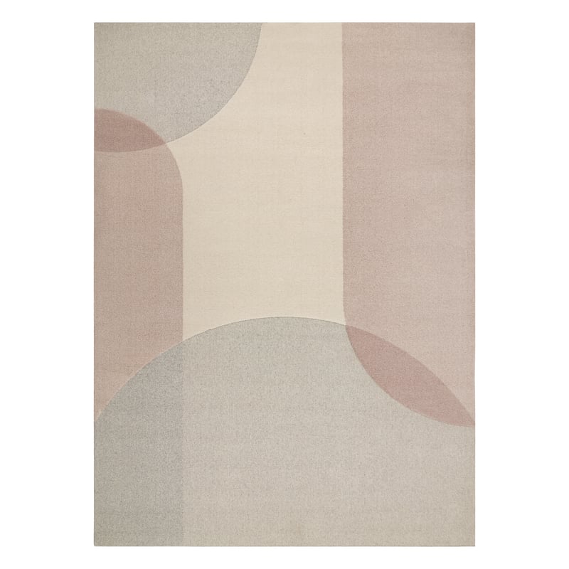 Dywan FLUX 461.7.AE200 wełniany OSTA - Geometryczny, strukturalny, loftowy beż / różowy 120x170 cm