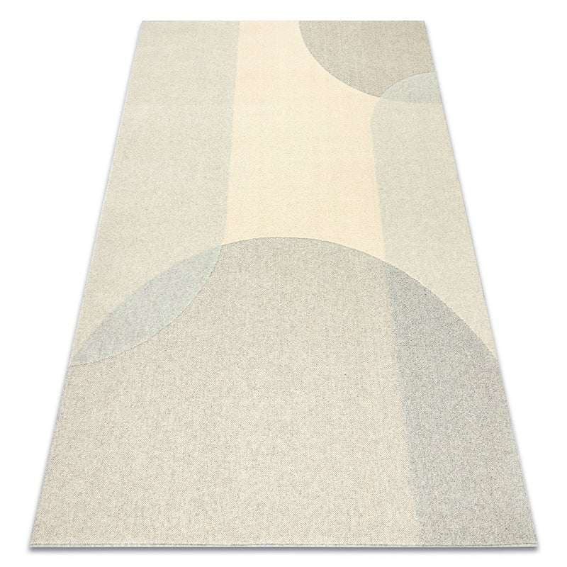 Dywan FLUX 461.7.AE120 wełniany OSTA - Geometryczny, strukturalny, loftowy beż / szary 160x230 cm