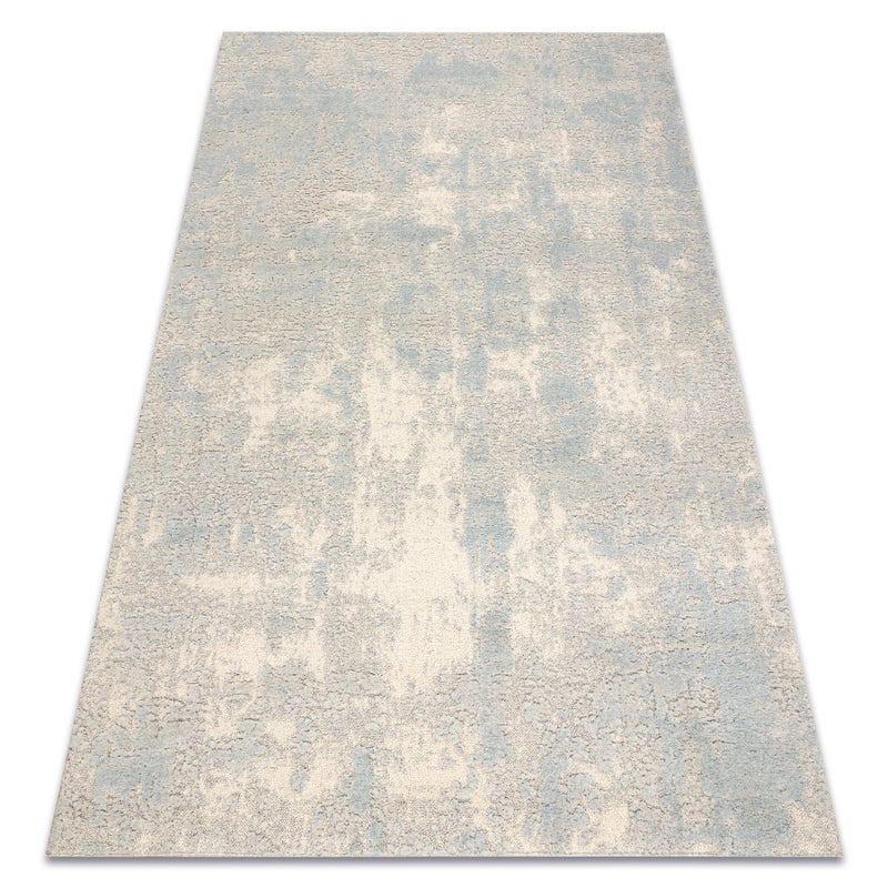 Dywan FLUX 461.46.AE500 wełniany OSTA - Abstrakcja, strukturalny, loftowy szary / niebieski 160x230 cm