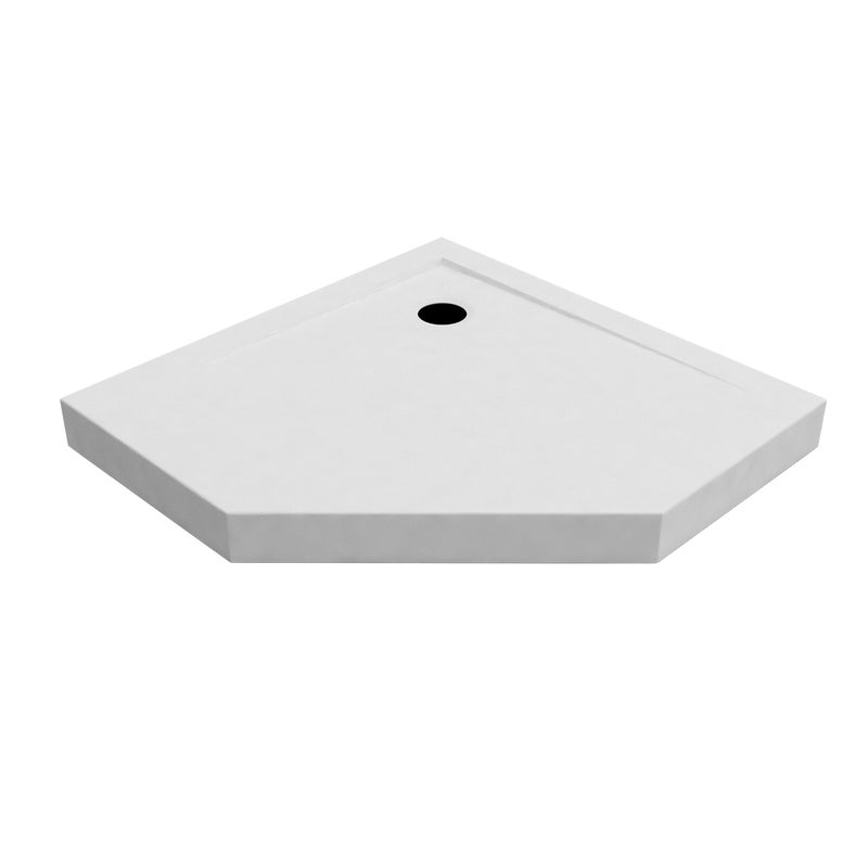 Brodzik prysznicowy CARO Durasan 90x90x9 biały pięciokątny akrylowy najtańszy brodzik slim 1 szt.