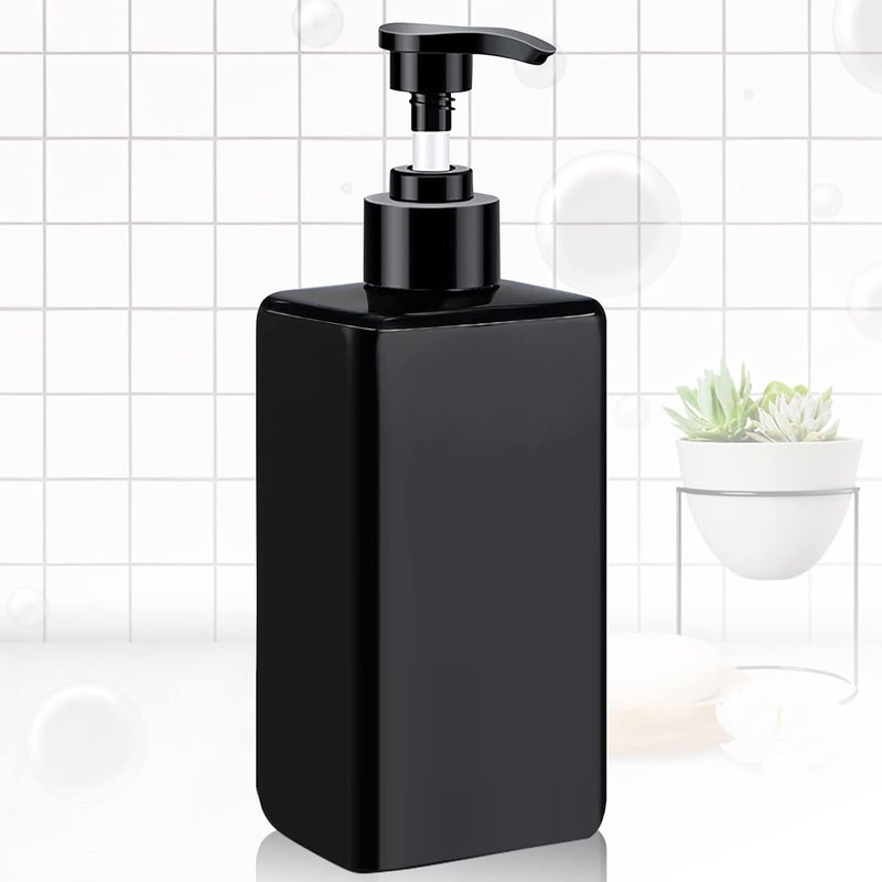 Dozownik do mydła w płynie o pojemności 450 ml, z wymiennym wkładem, z łatwą do wyciskania butelką z pompką, dozownik do mydła w płynie do kuchni i