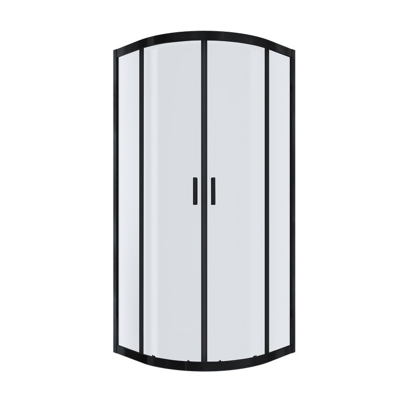 Kabina prysznicowa NAMELESS Durasan 90x90 czarny mat półokrągła 1szt.