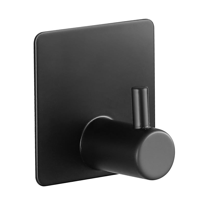 4-częściowe samoprzylepne haczyki ścienne, samoprzylepny wieszak na obrazy ze stali nierdzewnej 3M, wieszak na ręczniki do łazienki, salonu, czarny