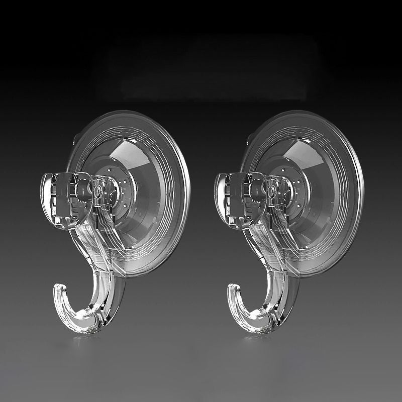 Zestaw 2 mocnych, przezroczystych haczyków z przyssawkami o udźwigu 3 kg, do łazienki i biura, wieszak na ręczniki w kształcie wieńca