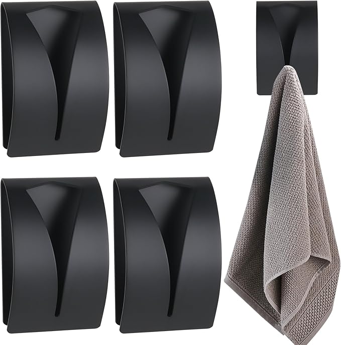 4-częściowe samoprzylepne wieszaki na ręczniki łazienkowe, uchwyty na ręczniki łazienkowe ze stali nierdzewnej montowane na ścianie