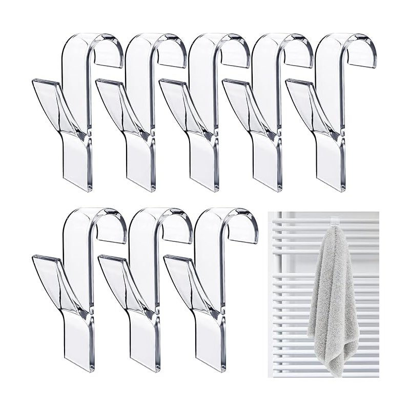 8szt. okrągłych wieszaków na kaloryfer, białe wieszaki na ręczniki, wieszaki na ręczniki łazienkowe, wieszaki na ręczniki do suszarki