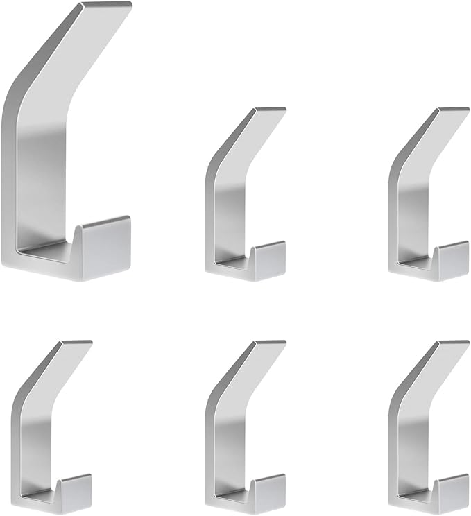 samoprzylepnych haczyków, podwójny wieszak na ręczniki do łazienki, samoprzylepny uchwyt ścienny do kuchni, aluminium, srebrny