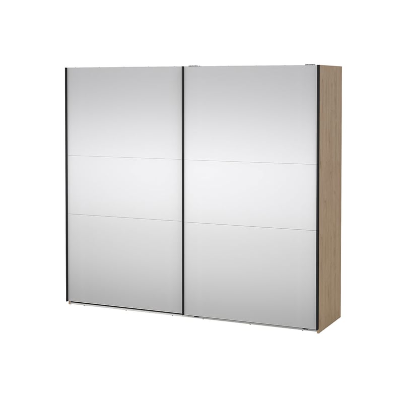 Como szafa przesuwna 2 drzwi z lustrem 245x220cm dąb dekor.