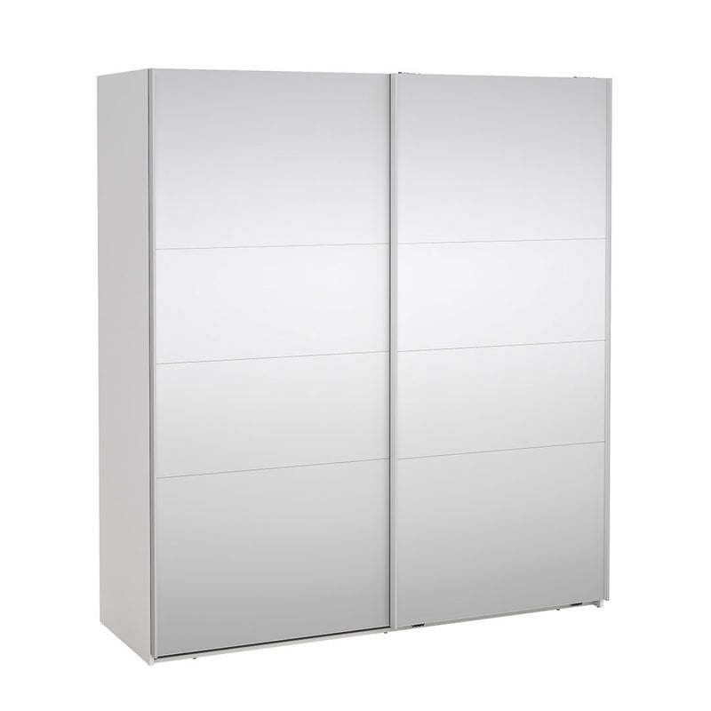 Catania szafa przesuwna 2 drzwi z lustrem 180x200cm biały.