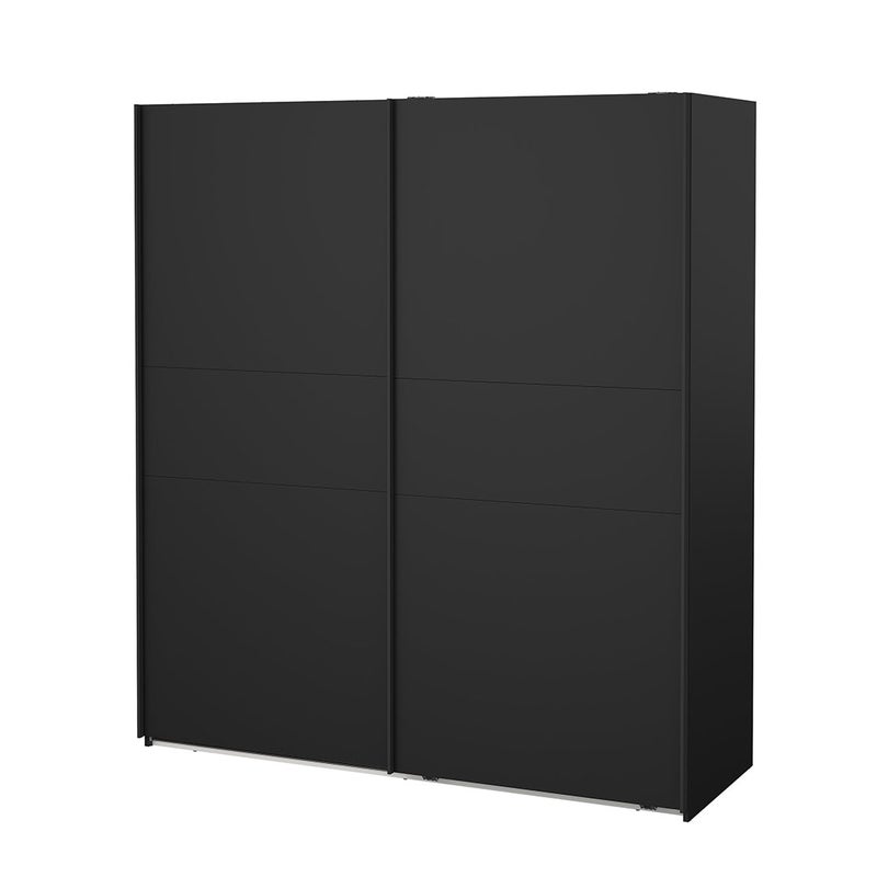 Como szafa przesuwna 2 drzwi 180x200cm matowy czarny.