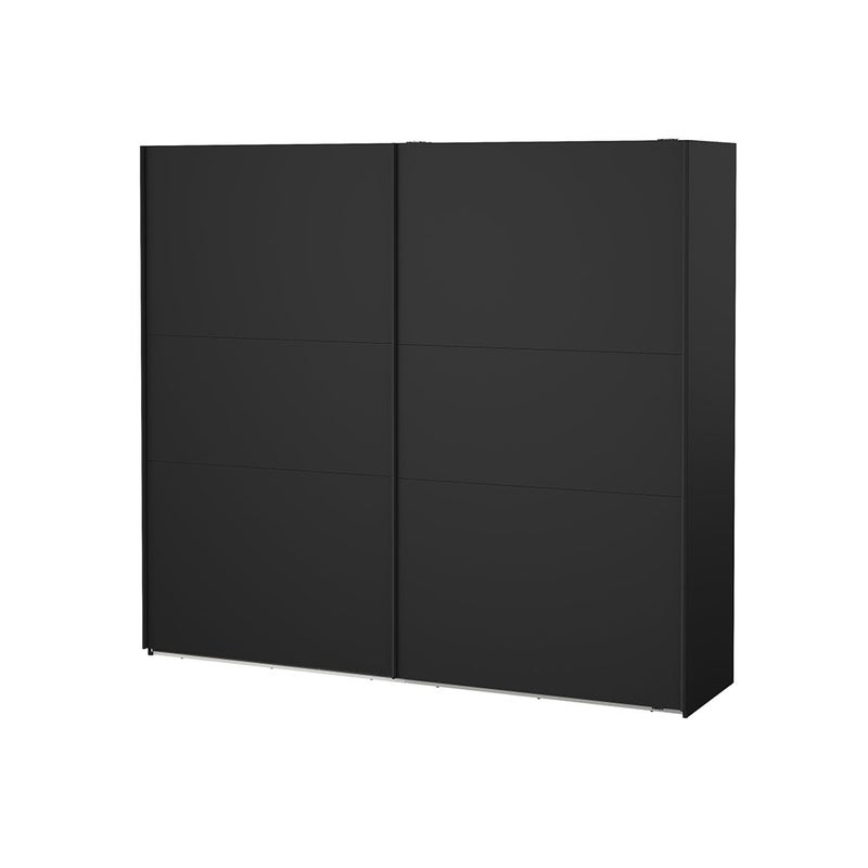 Como szafa przesuwna 2 drzwi 245x220cm matowy czarny.