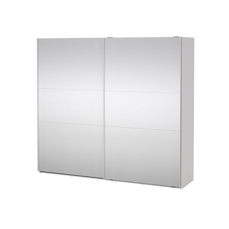 Como szafa przesuwna 2 drzwi z lustrem 245x220cm biały.