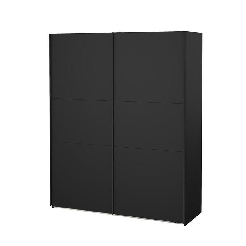 Como szafa przesuwna 2 drzwi 180x220cm matowy czarny.