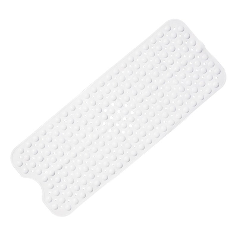 Mata łazienkowa antypoślizgowa 100 x 40 cm (biała), bardzo długa, nadająca się do prania w pralce, odporna na pleśń, z 200 przyssawkami.