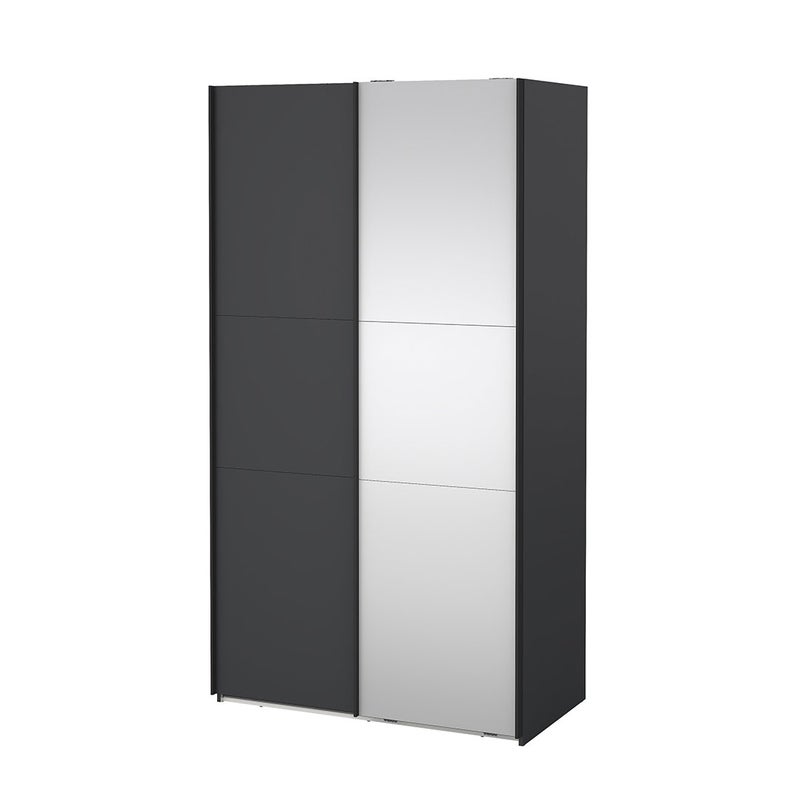 Como szafa przesuwna 2 drzwi 120x220cm matowy szary.