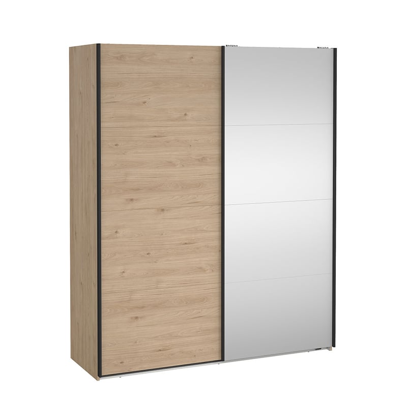 Bergamo szafa przesuwna 2 drzwi 180x220cm dąb dekor.
