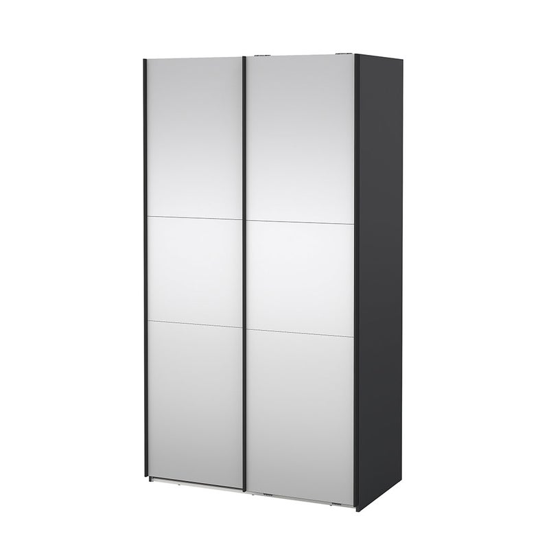 Como szafa przesuwna 2 drzwi z lustrem 120x220cm matowy szary.