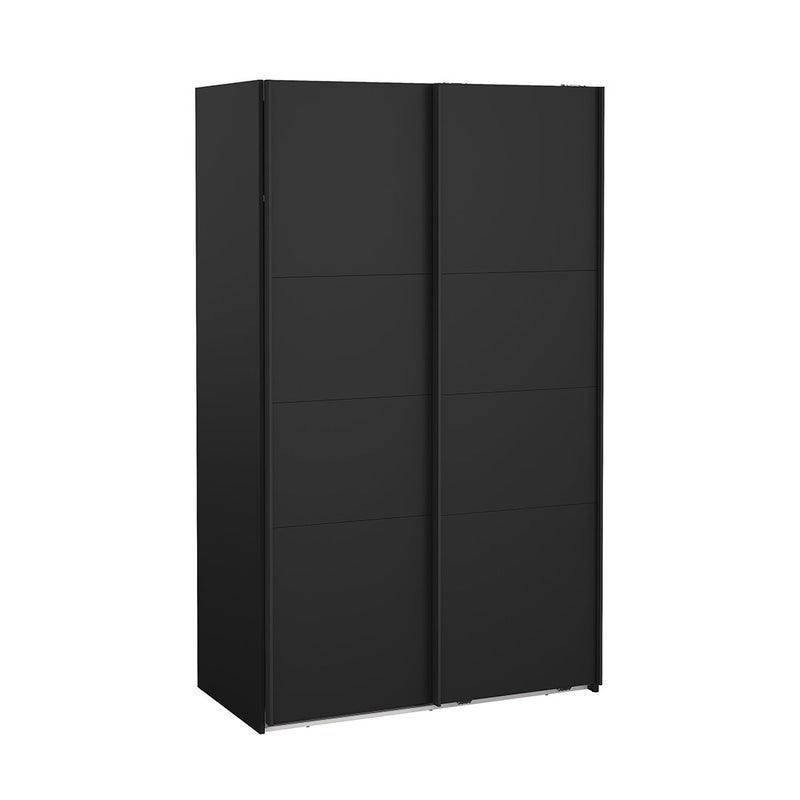 Catania szafa przesuwna 2 drzwi 120x200cm matowy czarny.