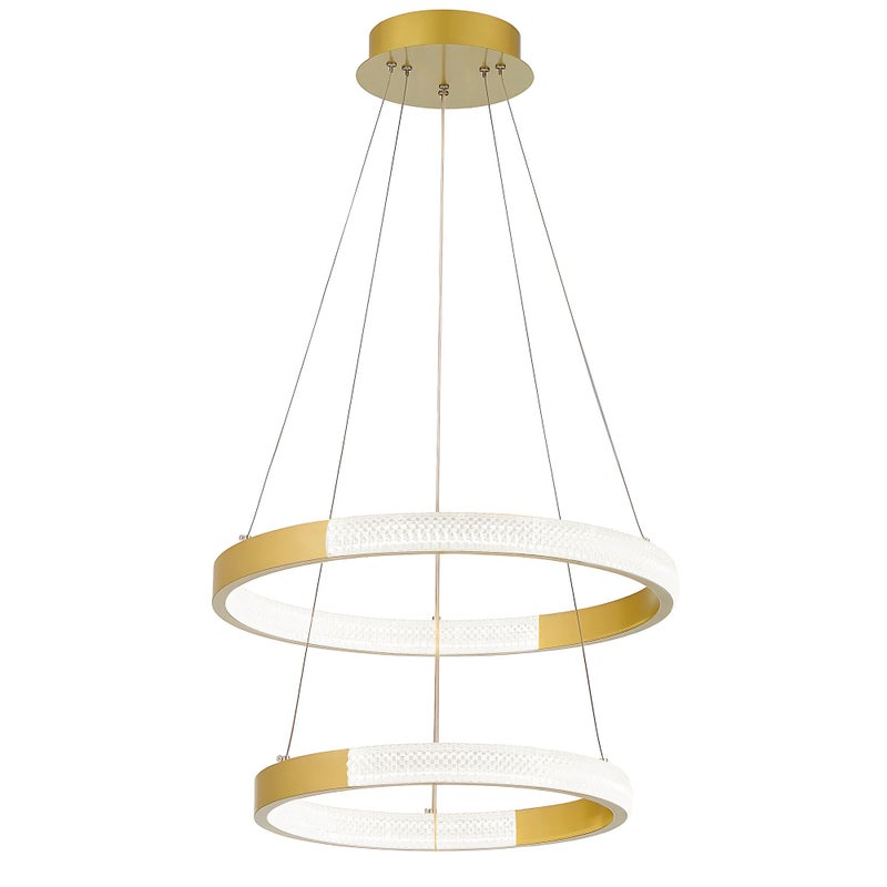 Lampa Sufitowa Wisząca Kryształowa Led Toolight Lhj044-Cp2 Złoty