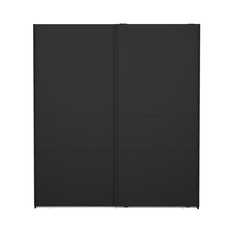 Catania szafa 201x179x67cm, 2 drzwi przesuwne matowy czarny.