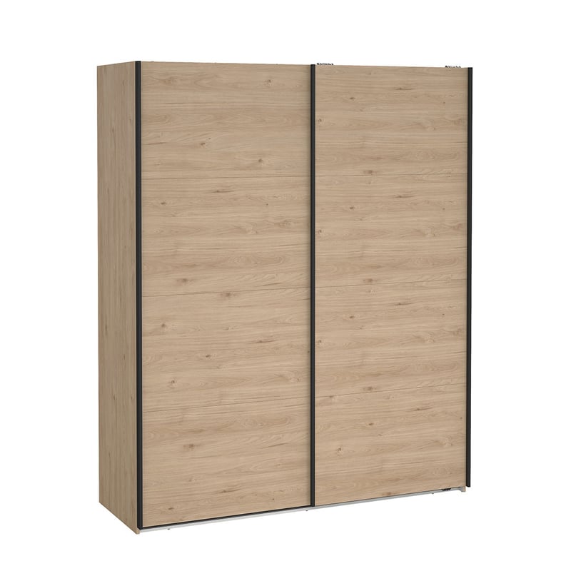 Bergamo szafa przesuwna 2 drzwi 180x220cm dąb dekor.