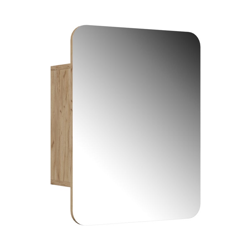 Vicco Szafka z lustrem w łazience Zino, Złoty dąb energetyczny, 65 x 50 cm z półkami