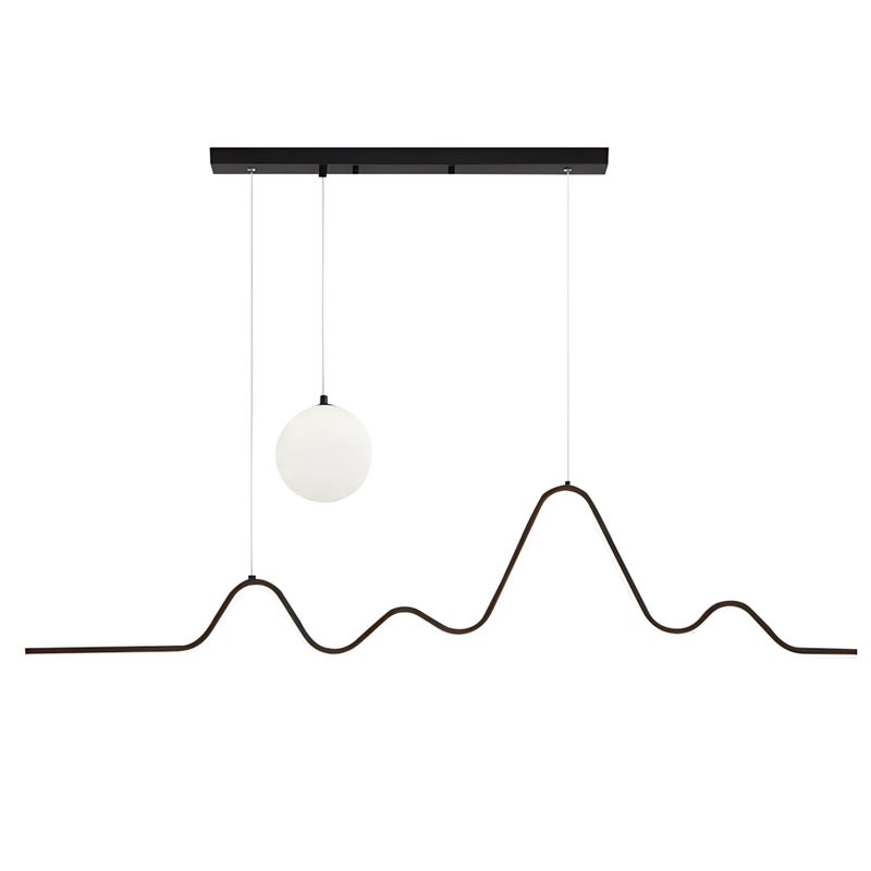 Lampa Sufitowa Wisząca Led Toolight Lhj033-Cp Czarny, Złoty Szczotkowany 120Cm