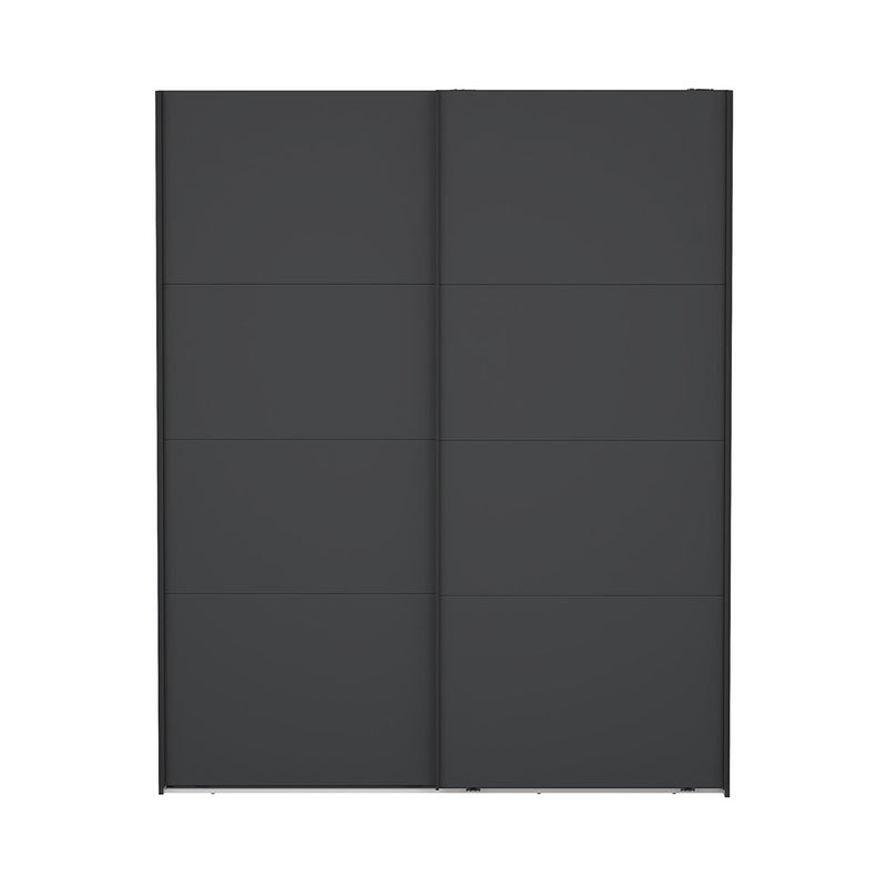 Catania szafa 221x179x65cm, 2 drzwi przesuwne matowy szary.