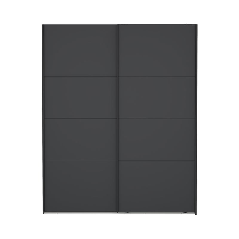 Catania szafa 221x179x65cm, 2 drzwi przesuwne matowy czarny.