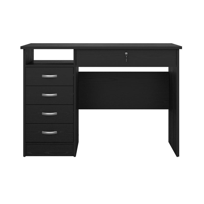 FunctionPlus biurko 5 szuflad, 1 półka dekor z czarnego jesionu.