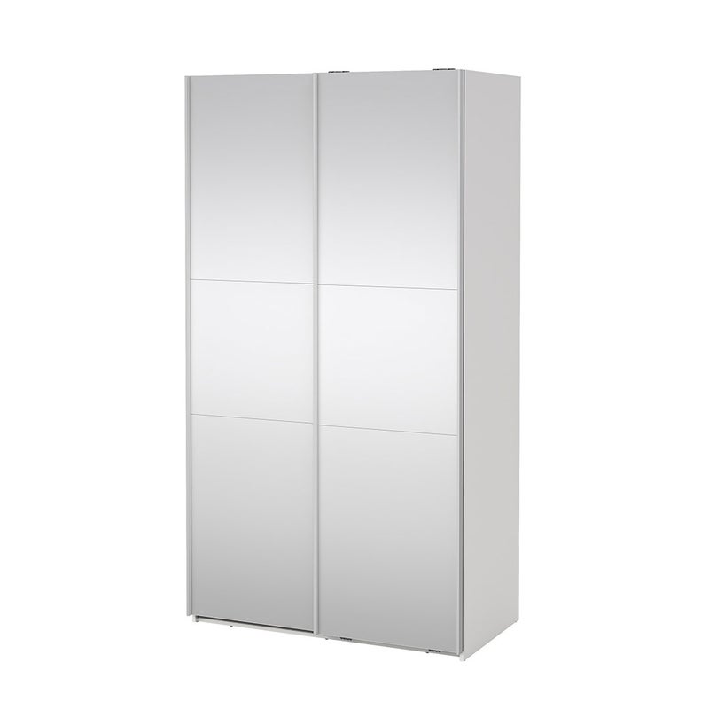 Como szafa przesuwna 2 drzwi z lustrem 120x220cm biały.