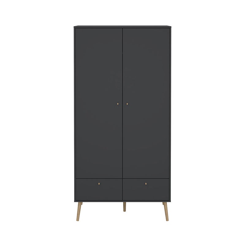 Bodo szafa 200x99x58cm, 2 drzwi, 2 szuflady matowy szary.