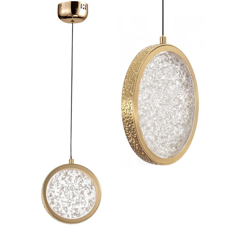 Lampa Sufitowa Wisząca Kryształowa Led Toolight Lhj100-1Cp Złoty