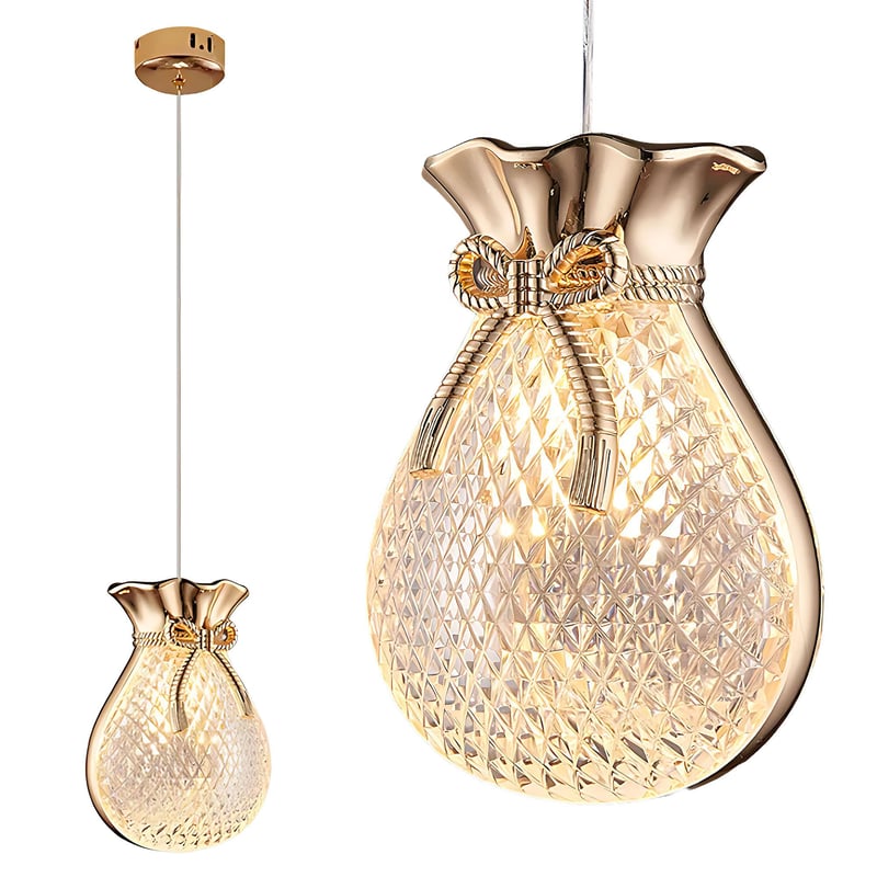 Lampa Sufitowa Wisząca Toolight Lhj107-1Cp Gold Złoty, Różowe Złoto