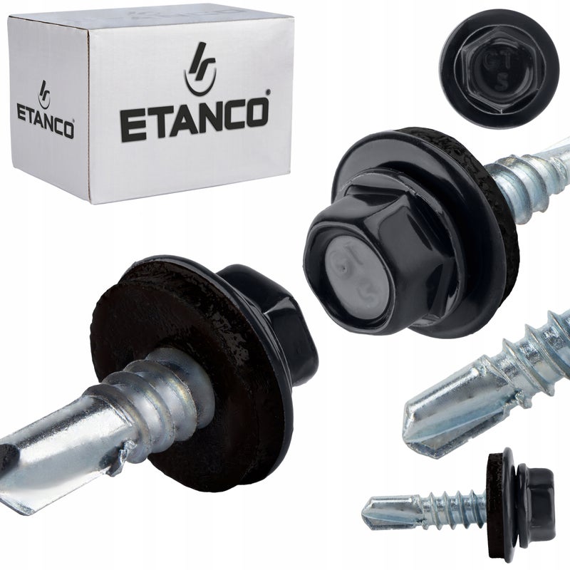 Wkręty samowiercące do stali, metalu ETANCO GT5 5,5x19mm RAL 7016 250 szt.