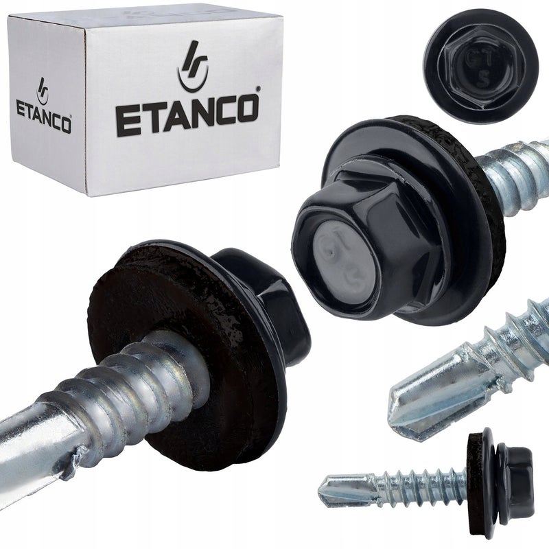 Wkręty samowiercące do stali, metalu ETANCO GT5 5,5x32mm RAL 7016 250 szt.