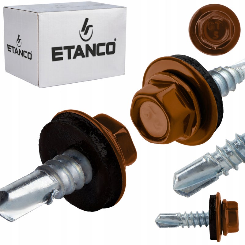 Wkręty samowiercące do stali, metalu ETANCO GT5 5,5x19mm RAL 8004 250 szt.