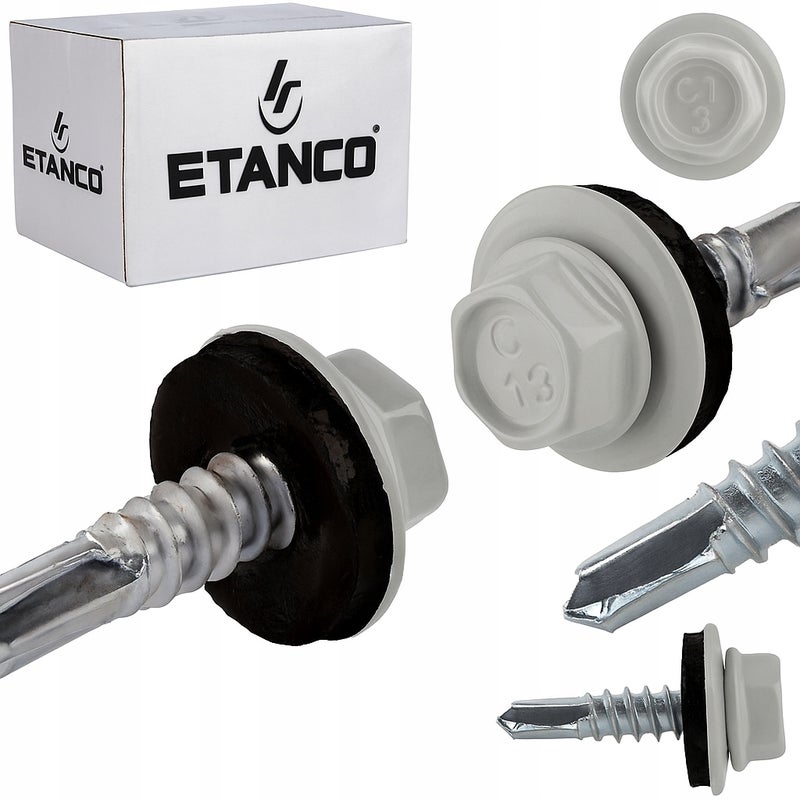 Wkręty samowiercące do stali, metalu ETANCO GT5 5,5x25mm RAL 7035 250 szt.
