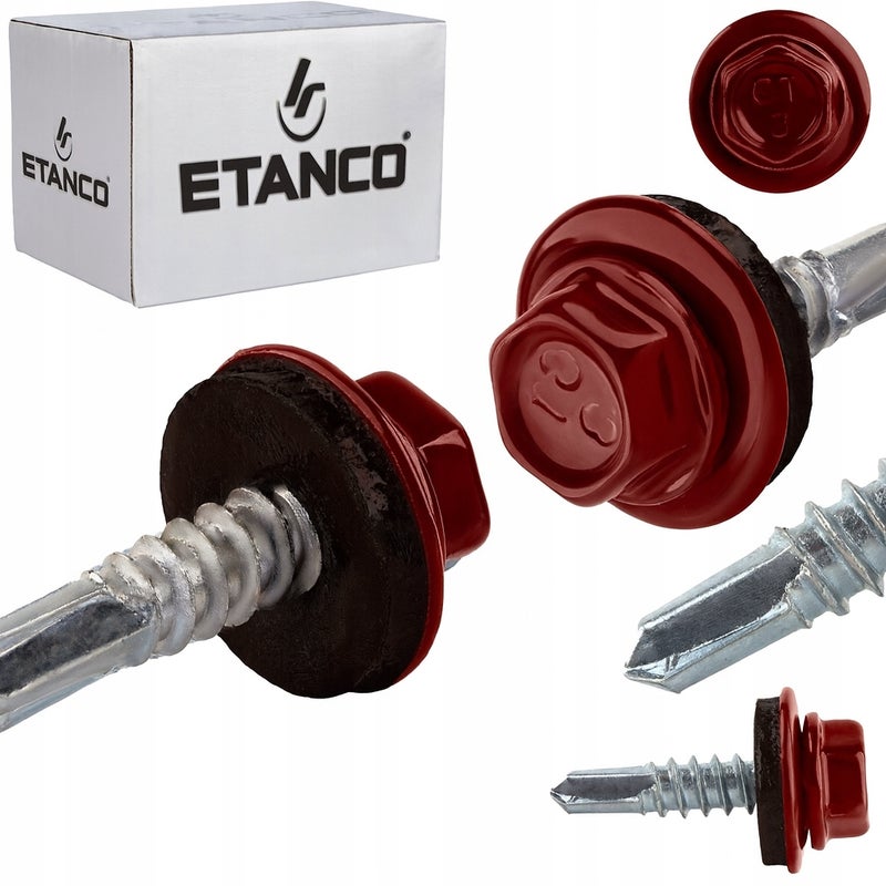 Wkręty samowiercące do stali, metalu ETANCO GT5 5,5x32mm RAL 3009 250 szt.
