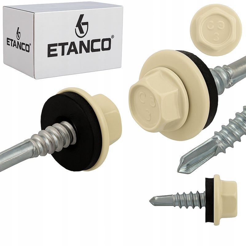 Wkręty samowiercące do stali, metalu ETANCO GT5 5,5x25mm RAL 1015 250 szt.
