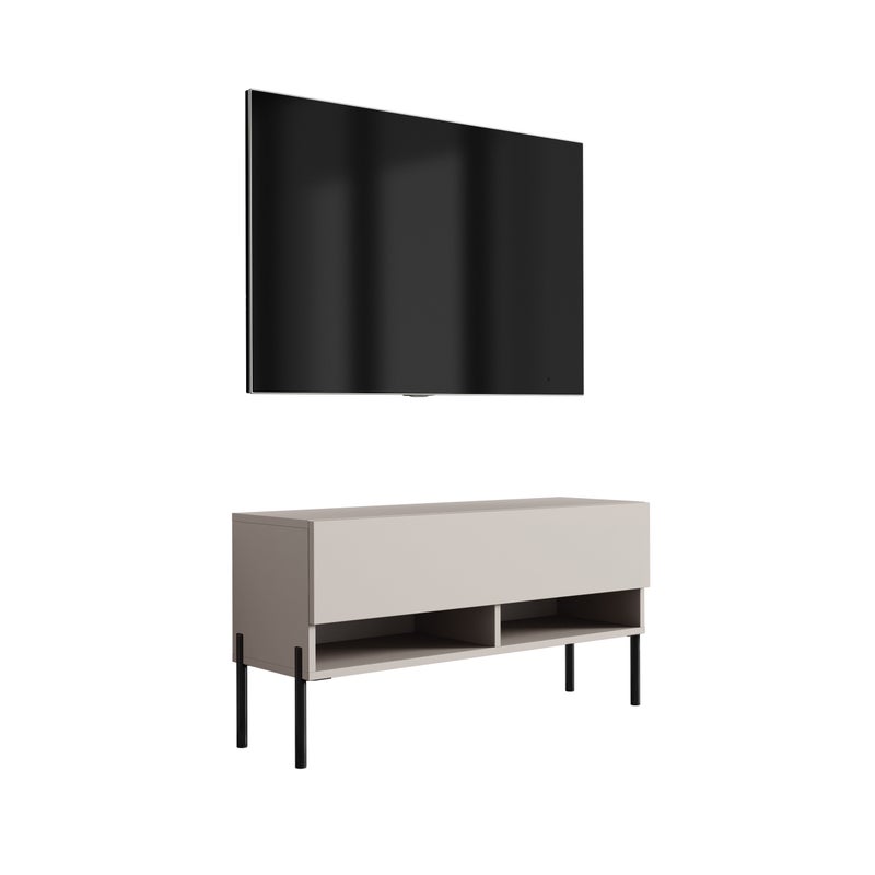 Szafka pod telewizor 100 cm Kaszmir, nóżki proste czarne, 100 × 32 × 52 cm