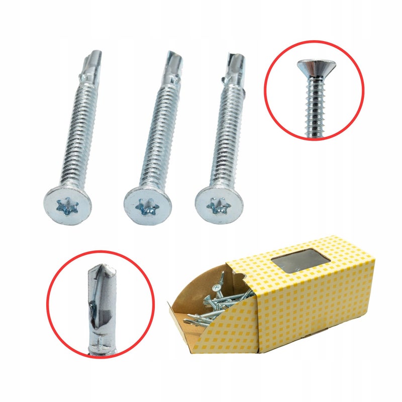 Wkręty samowiercące drewno do metalu 6,3x90 mm PGB 100 szt.