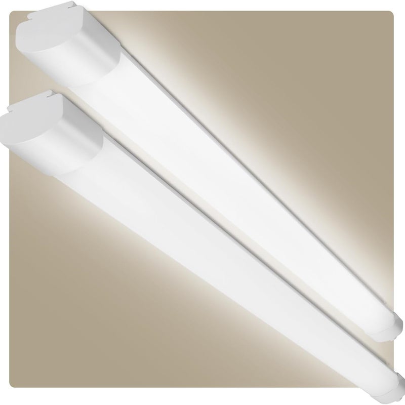 LOVHAUS Zestaw 2 Sufitowych Lamp LED do Łazienki 120CM, 3960LM, Podłączane Oświetlenie Rurowe LED Biały Neutralny IP65 do Warsztatu, Magazynu, Garażu