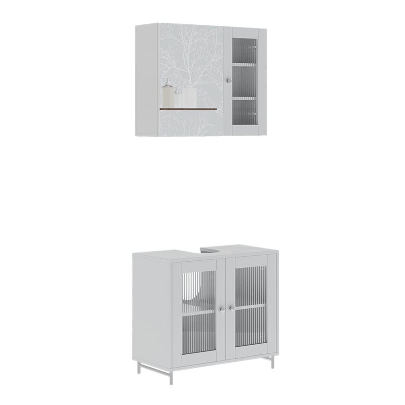 Vicco Zestaw mebli łazienkowych Malte, Biały, 2 części