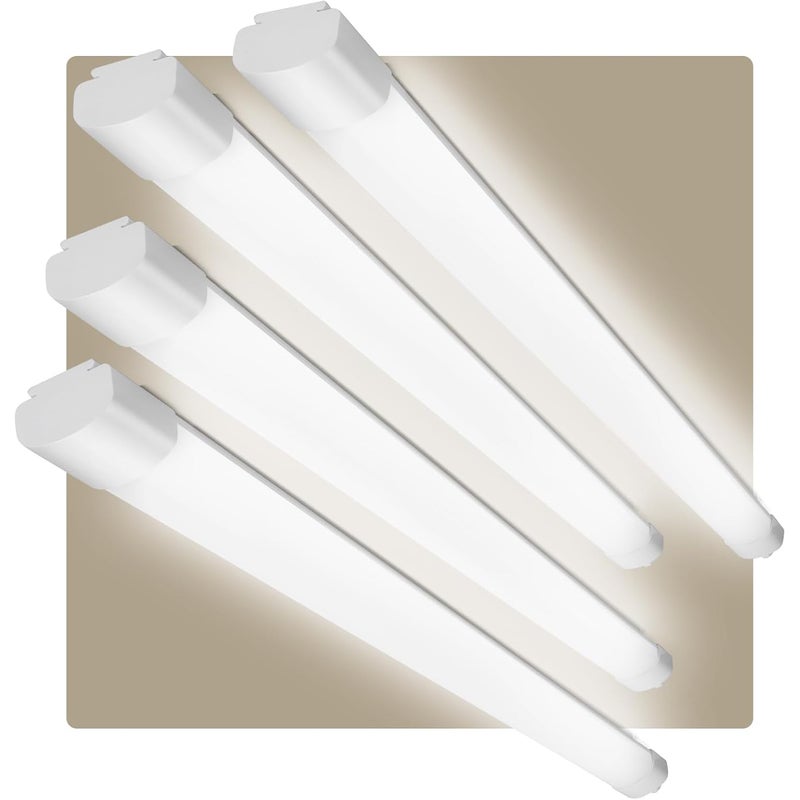 LOVHAUS Zestaw 4 Sufitowych Lamp LED do Łazienki 120CM, 3960LM, Podłączane Oświetlenie Rurowe LED Biały Neutralny IP65 do Warsztatu, Magazynu, Garażu