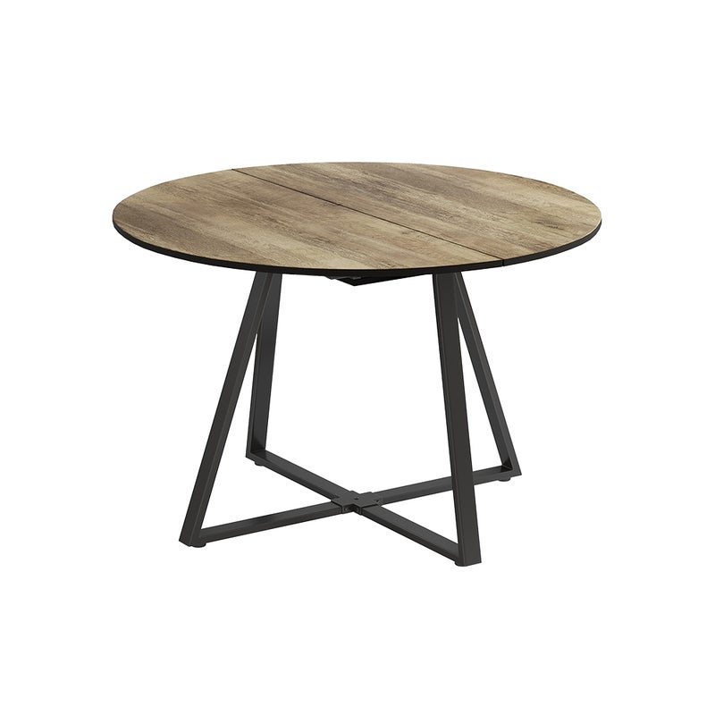 Vicco Stół jadalny Loyd, Rustykalny dąb/czarny, 120 x 120 cm rozszerzalny