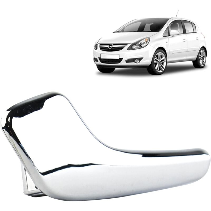 Klamka wewnętrzna kompatybilna z Opel Corsa D (2006-2014) przód lub tył lewy (strona kierowcy) (chrom) 136044, 13297813